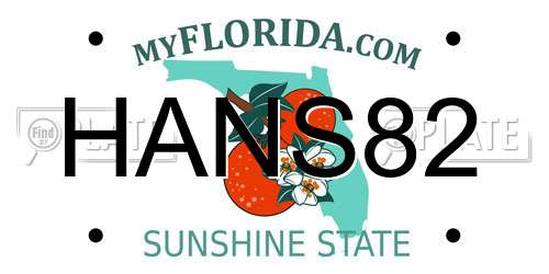 HANS82 Florida License Plate