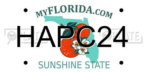 HAPC24 Florida License Plate