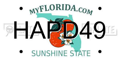 HAPD49 Florida License Plate