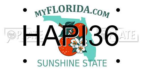 HAPI36 Florida License Plate