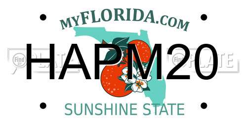 HAPM20 Florida License Plate