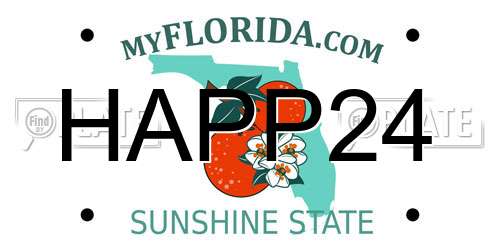 HAPP24 Florida License Plate