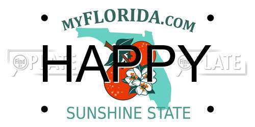 HAPPY Florida License Plate