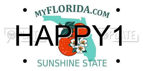 HAPPY1 Florida License Plate