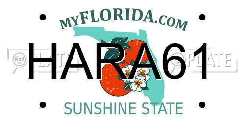HARA61 Florida License Plate