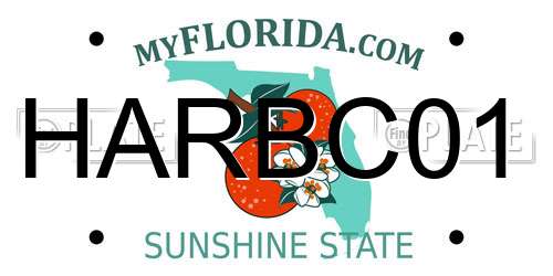 HARBC01 Florida License Plate
