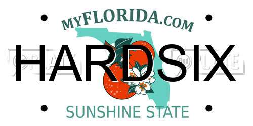 HARDSIX Florida License Plate