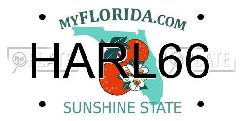 HARL66 Florida License Plate