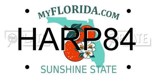 HARP84 Florida License Plate