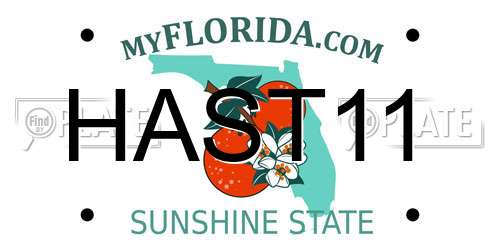 HAST11 Florida License Plate