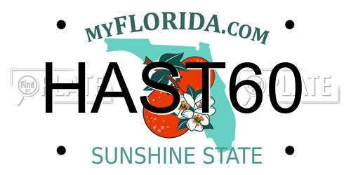 HAST60 Florida License Plate
