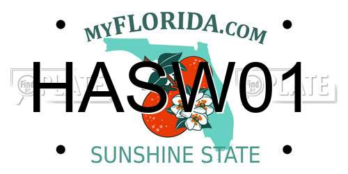 HASW01 Florida License Plate