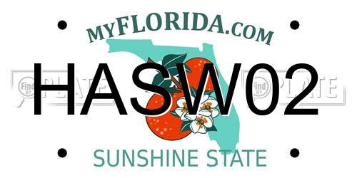 HASW02 Florida License Plate