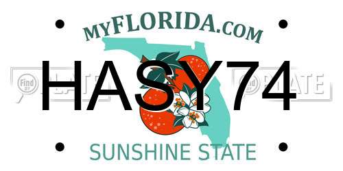 HASY74 Florida License Plate