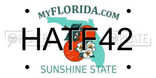 HATF42 Florida License Plate