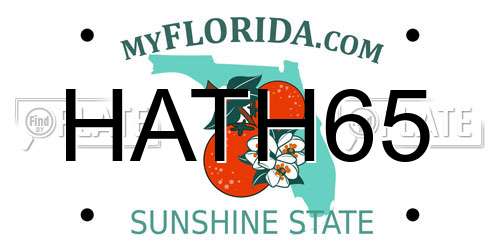 HATH65 Florida License Plate