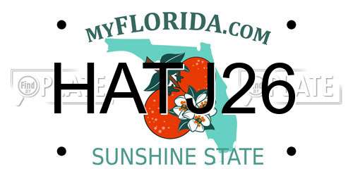 HATJ26 Florida License Plate