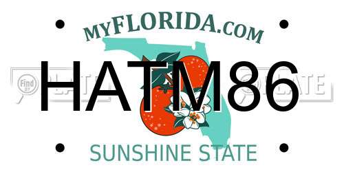 HATM86 Florida License Plate