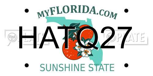 HATQ27 Florida License Plate
