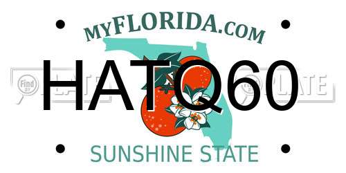 HATQ60 Florida License Plate