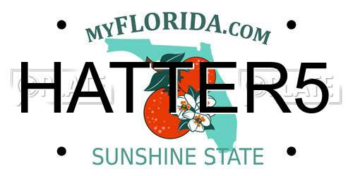 HATTER5 Florida License Plate