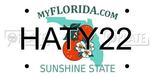HATY22 Florida License Plate