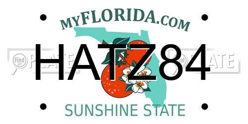 HATZ84 Florida License Plate