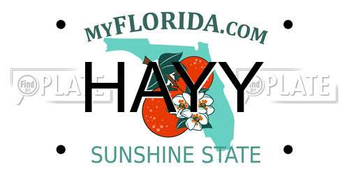 HAYY Florida License Plate