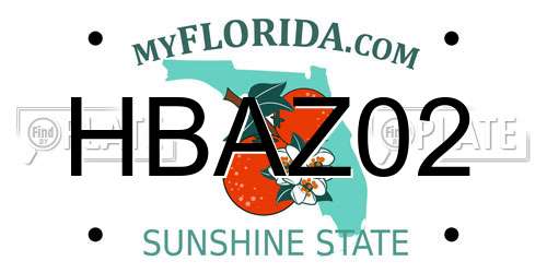 HBAZ02 Florida License Plate