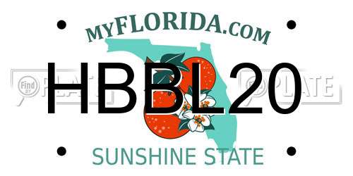 HBBL20 Florida License Plate