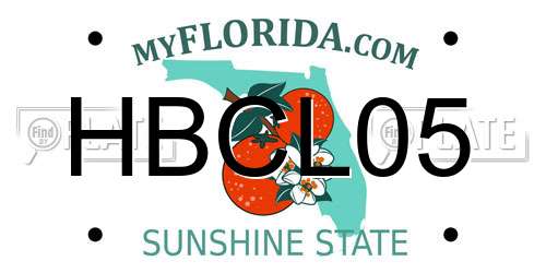 HBCL05 Florida License Plate