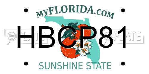 HBCP81 Florida License Plate