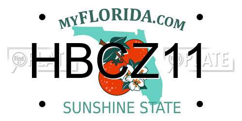HBCZ11 Florida License Plate