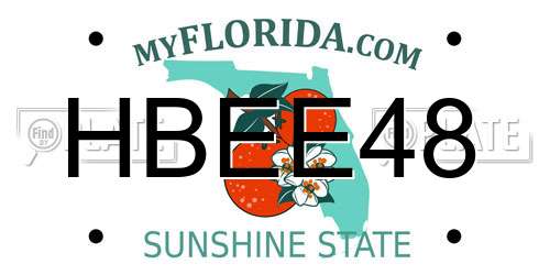 HBEE48 Florida License Plate