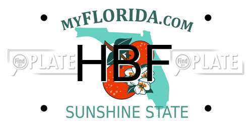 HBF Florida License Plate