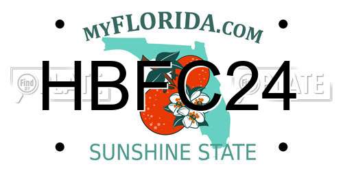 HBFC24 Florida License Plate