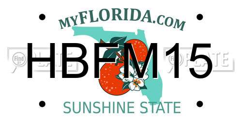 HBFM15 Florida License Plate