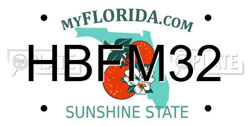 HBFM32 Florida License Plate
