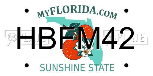 HBFM42 Florida License Plate