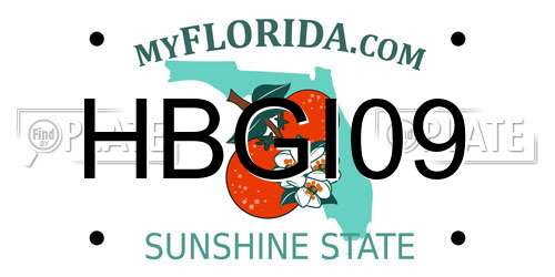 HBGI09 Florida License Plate