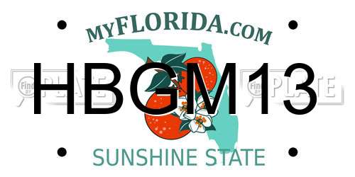 HBGM13 Florida License Plate