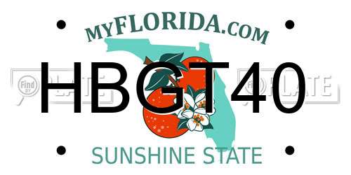 HBGT40 Florida License Plate
