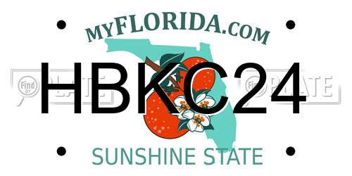 HBKC24 Florida License Plate