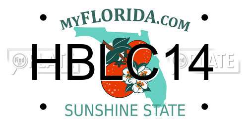 HBLC14 Florida License Plate