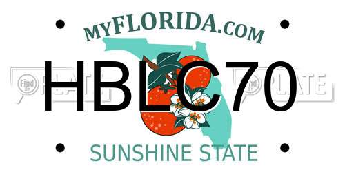 HBLC70 Florida License Plate