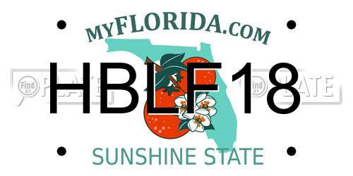 HBLF18 Florida License Plate