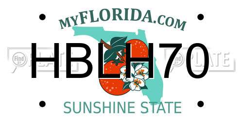 HBLH70 Florida License Plate