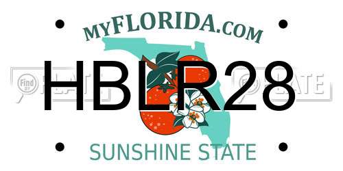 HBLR28 Florida License Plate
