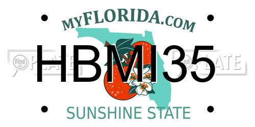 HBMI35 Florida License Plate