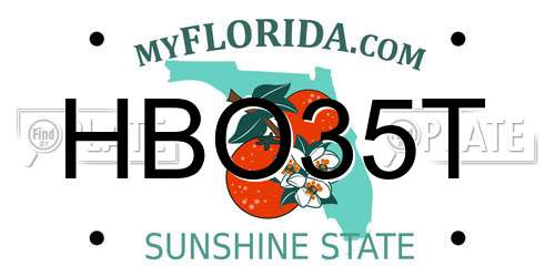 HBO35T Florida License Plate